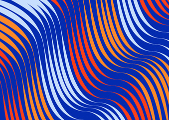 Abstract colorful wave on blue background | motion modern graphic illustration