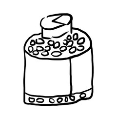 Adult's Scribble Series: Medicine Pill's Bottle. Digital Artwork, Concept Illustration, Realistic and Abstract Ideas.
