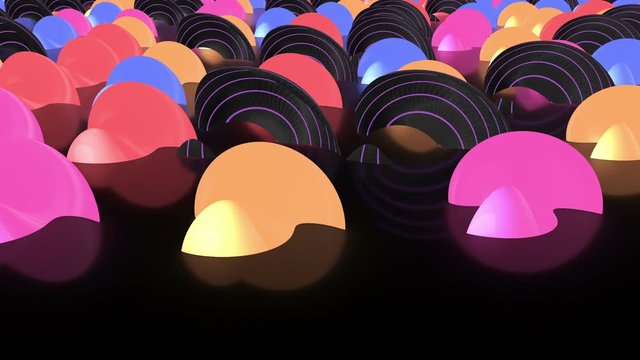 Moving Transforming Colorful Shapes On The Floor