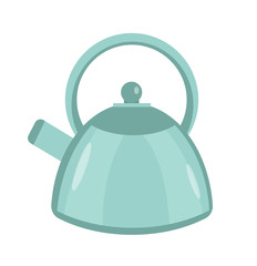 Fototapeta premium Kettle icon vector flat style. Isolated on white background. Vector illustration