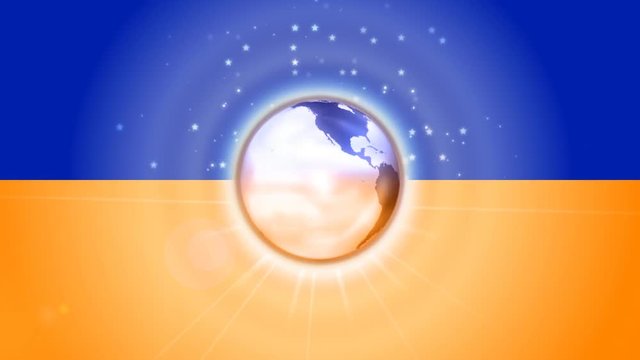 Rotating globe background animation