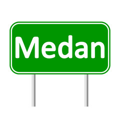 Medan road sign.