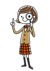 ブレザーの女子学生
