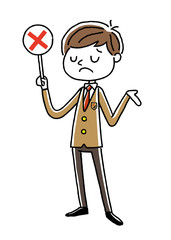 ブレザーの男子学生
