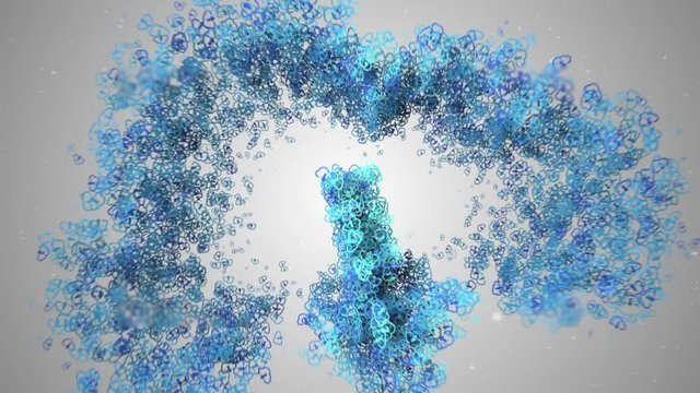 Cloud computing download particle animation
