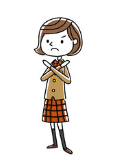 ブレザーの女子学生
