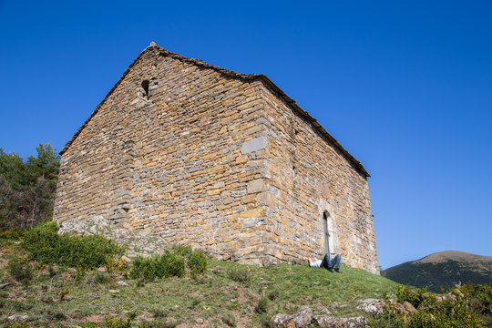 hermitage in Broto Huesca, Spain