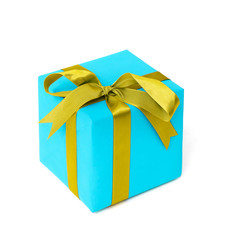 Cyan gift box