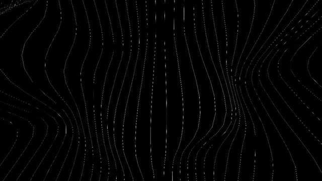 VJ Footage. Generative Visuals. Vertical Waves on Glass-Like Texture.