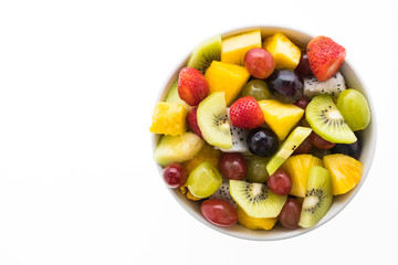Mixed fruit in white plate
