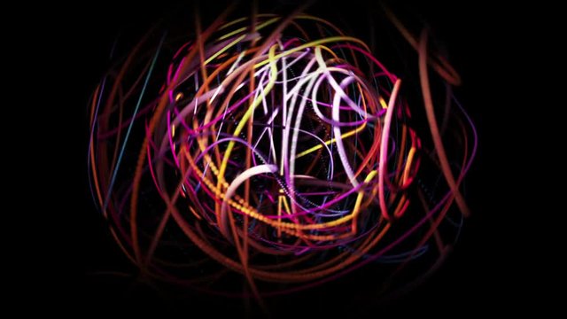 Abstract 3d wires forming sphere