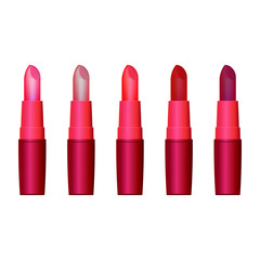 Set of lipsticks in pink Tube