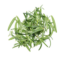 Rosemary, Pile of rosemary leaf  isolated on white background, T