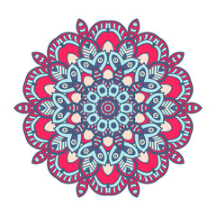 Decorative arabic round lace ornate mandala.