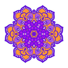 Flower Mandalas. Vintage decorative elements.
