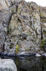 deep quarry and river