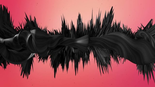 3d bizarre abstract shape background animation