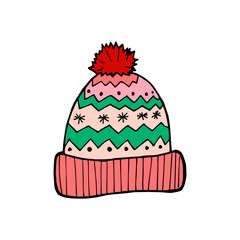 Vector hand-drawn caps