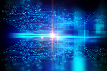 blue geometric  shape abstract technology background