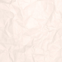 Crumpled light brown paper texture or paper background for design with copy space for text or image.