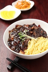  black-bean-sauce noodles, 간짜장,  gan zhajjang