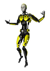 3D Rendering Robot on White