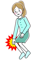 膝の痛み　女性