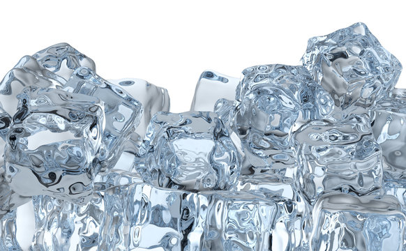 Heap Of Ice Cubes