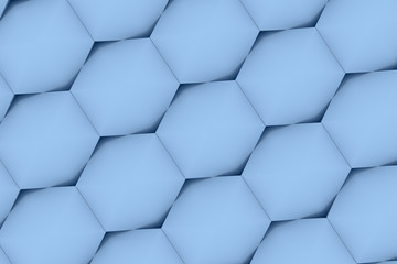 3d rendering of hexagonal abstract background