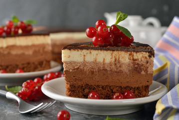 Triple chocolate cake