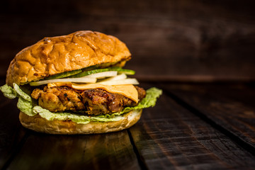 Grilled chicken burger