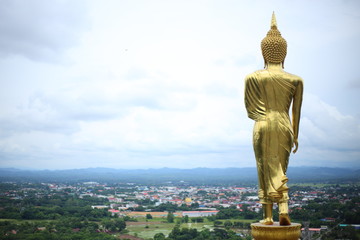 Fototapeta na wymiar Buddha image in Wat Phra That Khao Noi Temple at Nan, Thailand.