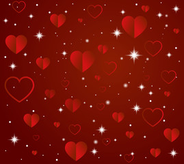 vector background with hearts