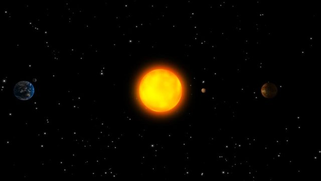 Solar system cg animation