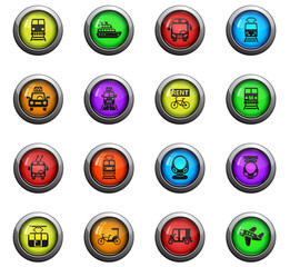 public transport icon set