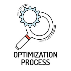 OPTIMIZATION PROCESS Line icon