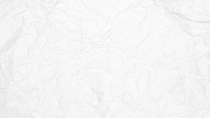 Recycled crumpled white paper texture or paper background for design with copy space for text or image.