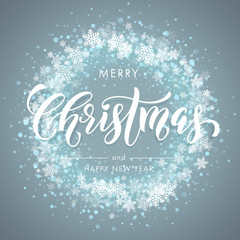 Decoration ornament shiny snowflake wreath glitterMerry Christmas