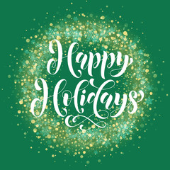 Sparkle glitter snowflake wreath ornament decoration Happy Holidays