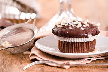 Chocolate muffin. 