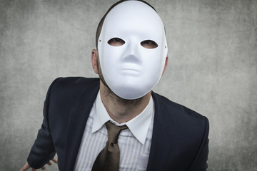 Businessman in a mask
