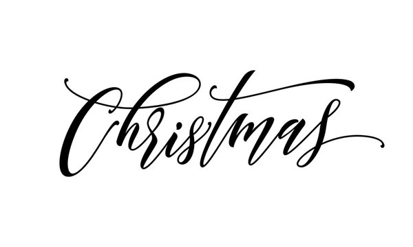 Merry Christmas festive calligraphy text greeting