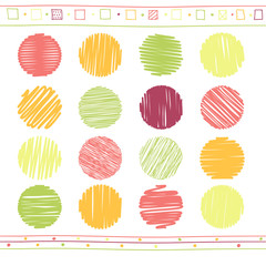 Vector set of scribble elements