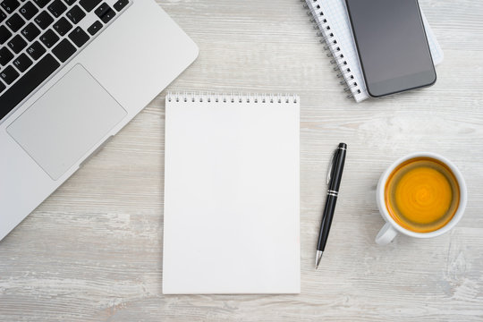 Blank notebook page for input the text