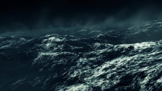 Stormy Rough Dark Ocean