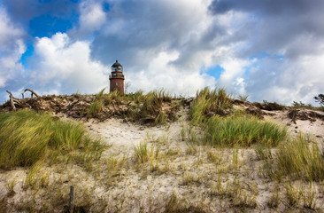 Fototapeta na wymiar Leuchtturm in Prerow - Darß, Mecklenburg-Vorpommern.