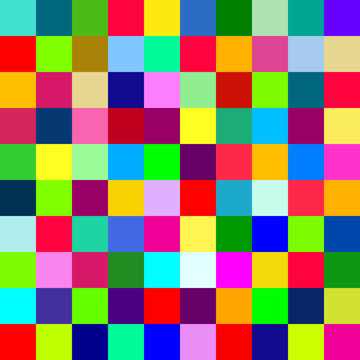 Bright seamless pattern with colorful square mosaic
