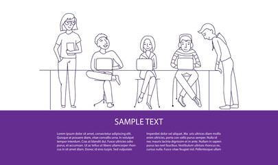 Teamwork, team vector concept