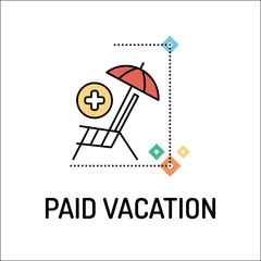 PAID VACATION line icon