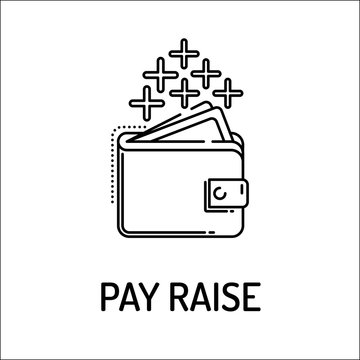 PAY RAISE Line Icon